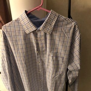 Yellow/blue Chaps Button-up Shirt-size XXL